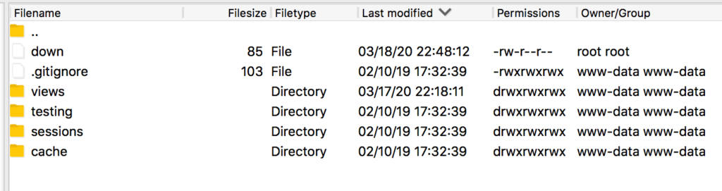 Directory /storage/framework/ pada Laravel