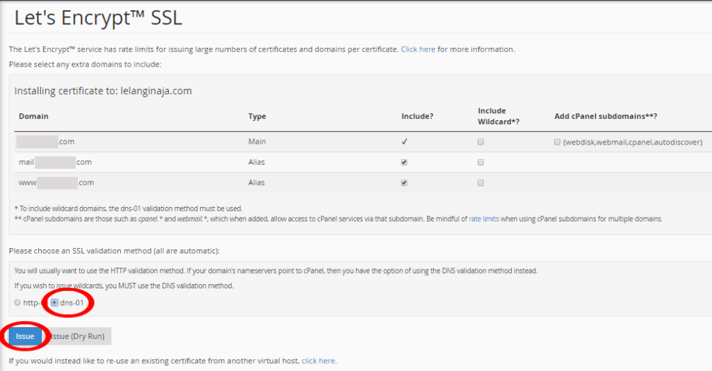 cara Install SSL Lets Encrypt di cpanel