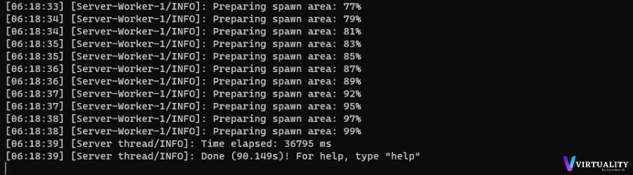 running server minecraft di vps