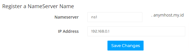 register private nameserver