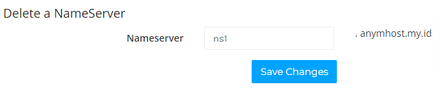 delete private nameserver