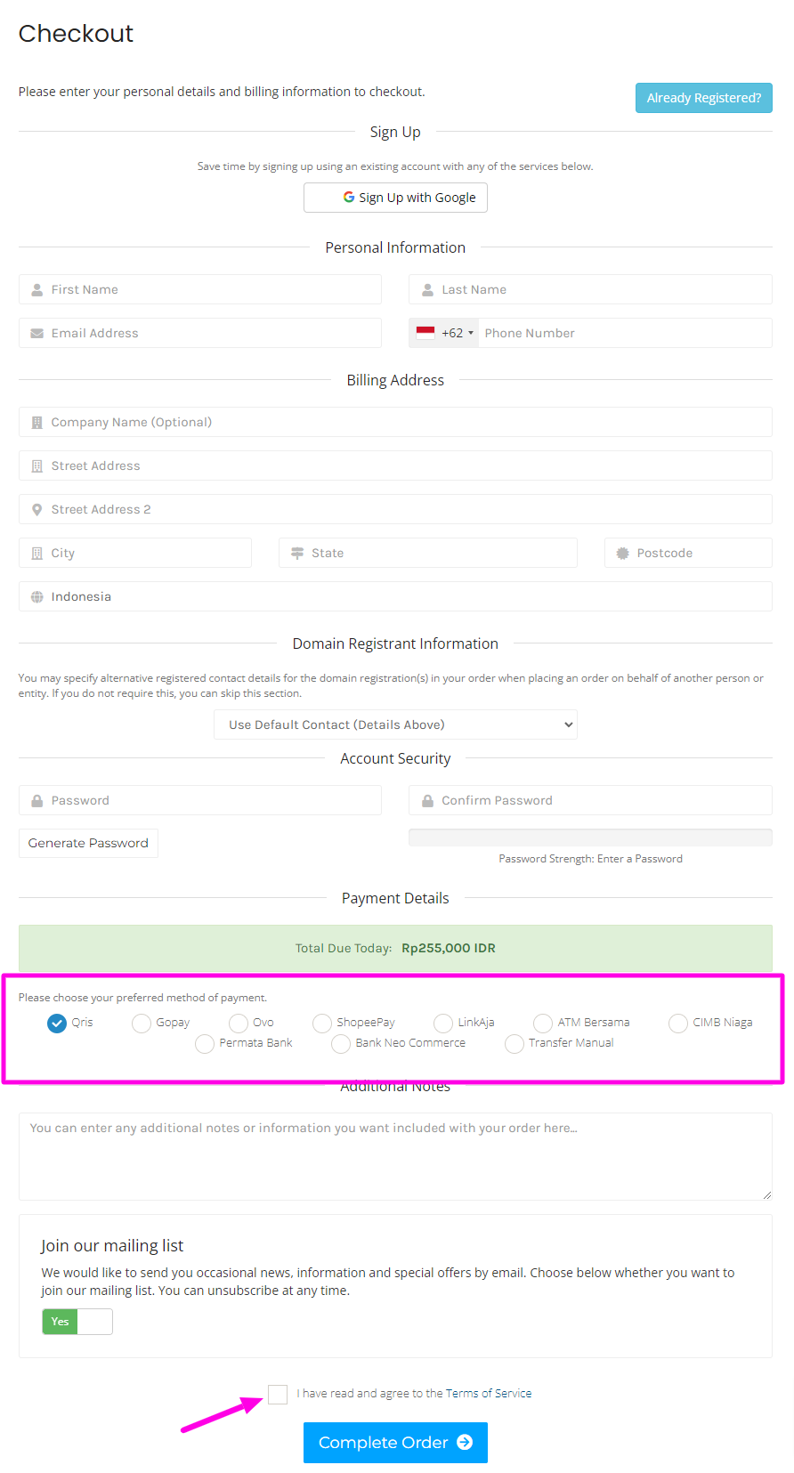 register anymhost account