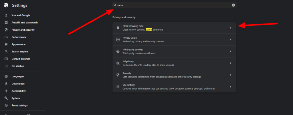 menghapus cache dan cookies pada browser chrome