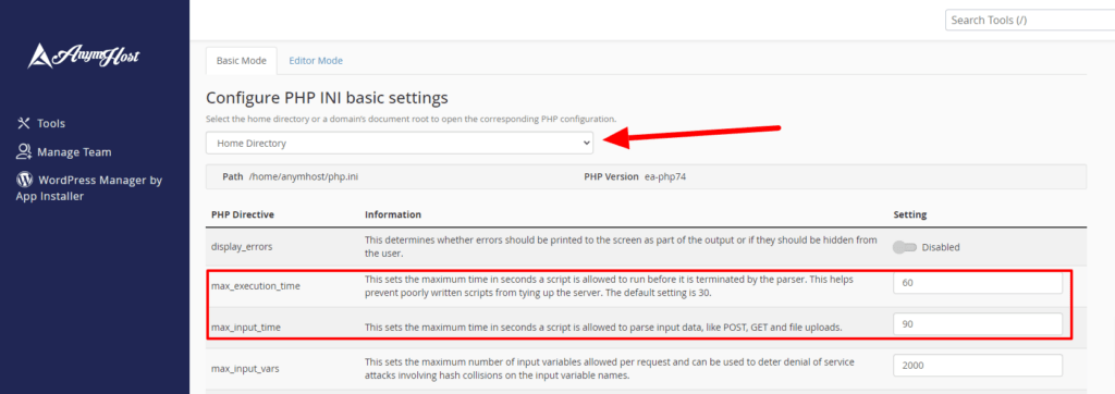 meningkatkan limit ekekusi website