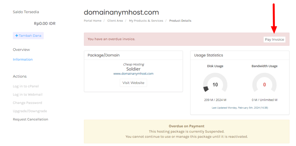 product & service details anymhost