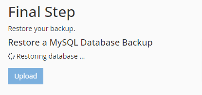 restore database