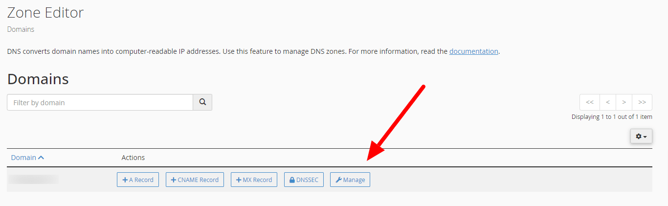 Zone Editor dns record add anymhost