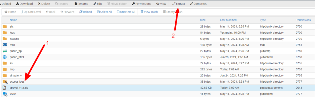 extract file manager zip