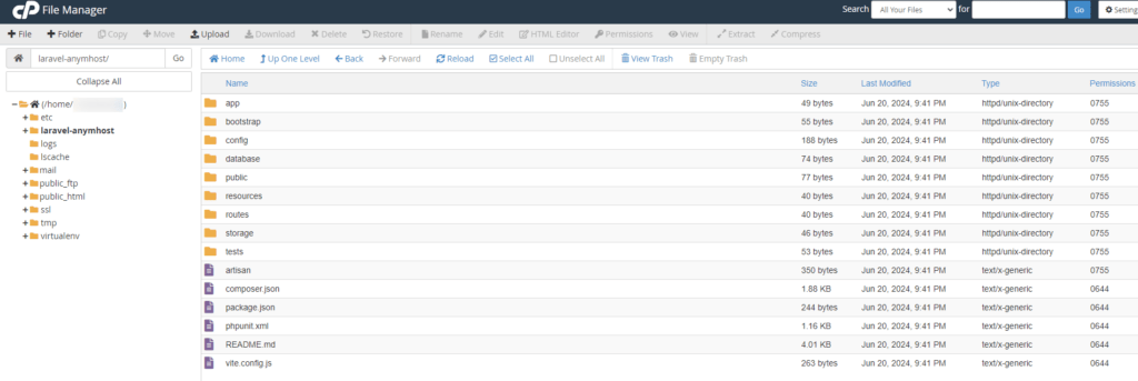 file manager laravel extract