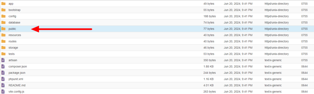 folder public laravel 