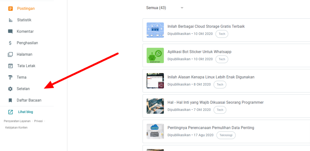 setelah custom domain blogger