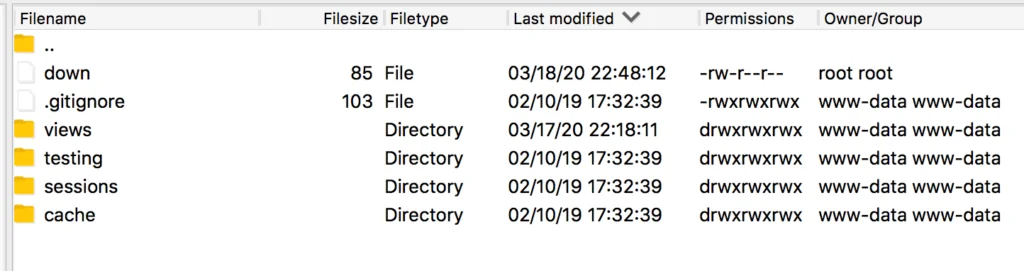 delete file down in file manager