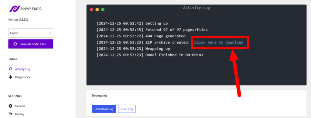download statis site anymhost