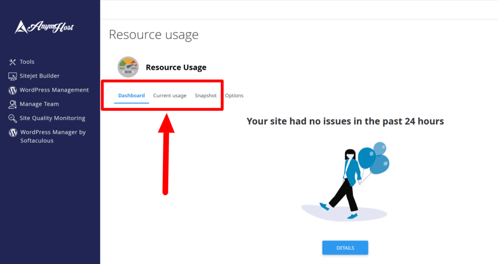 resource usage cpanel hosting