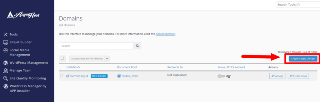 addon domain ke hosting cpanel