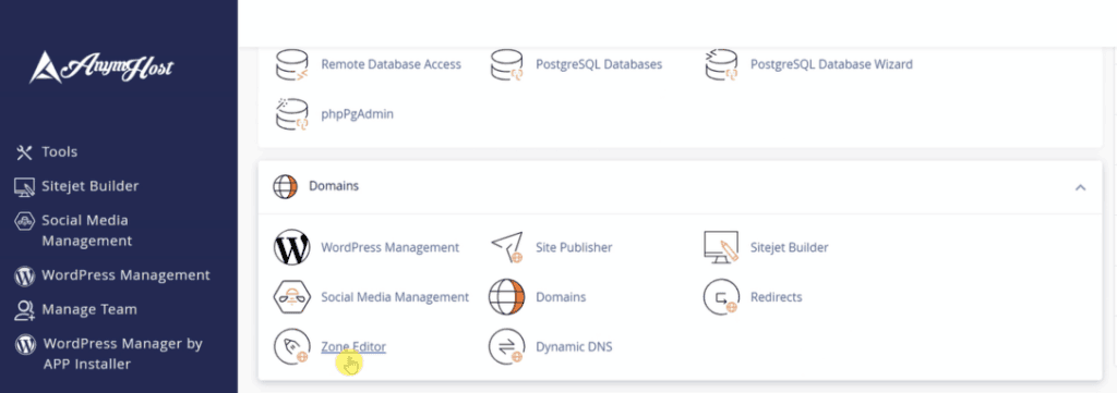 zone editor cpanel