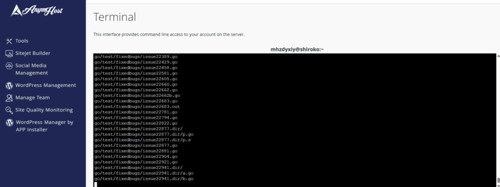 download golang di cpanel