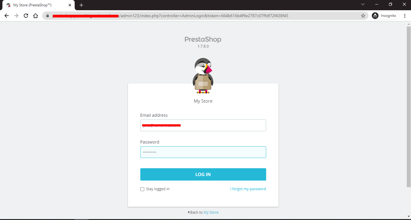 Cara login Admin Prestashop