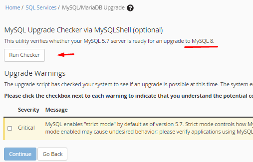 Cara Upgrade Versi MySQL